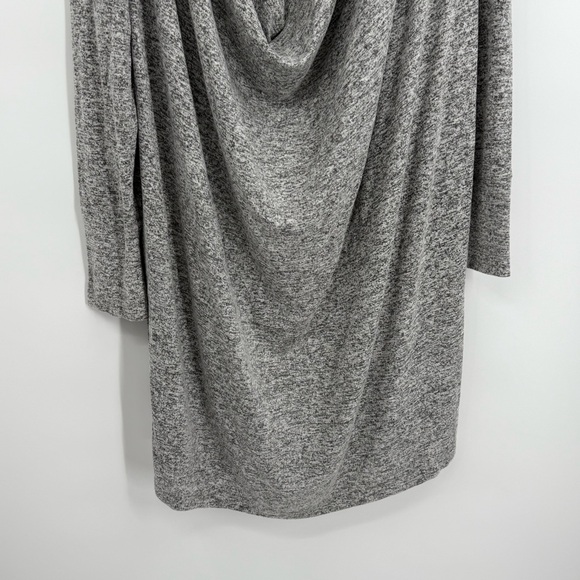 Athleta Harmony Wrap Cardigan Hoodie Size 1X Marled Gray Longline Lounge - Picture 10 of 12